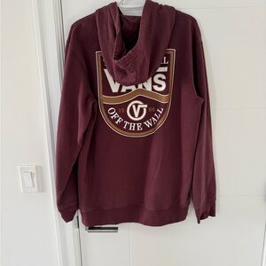 Vans Men's hoodie in burgundy